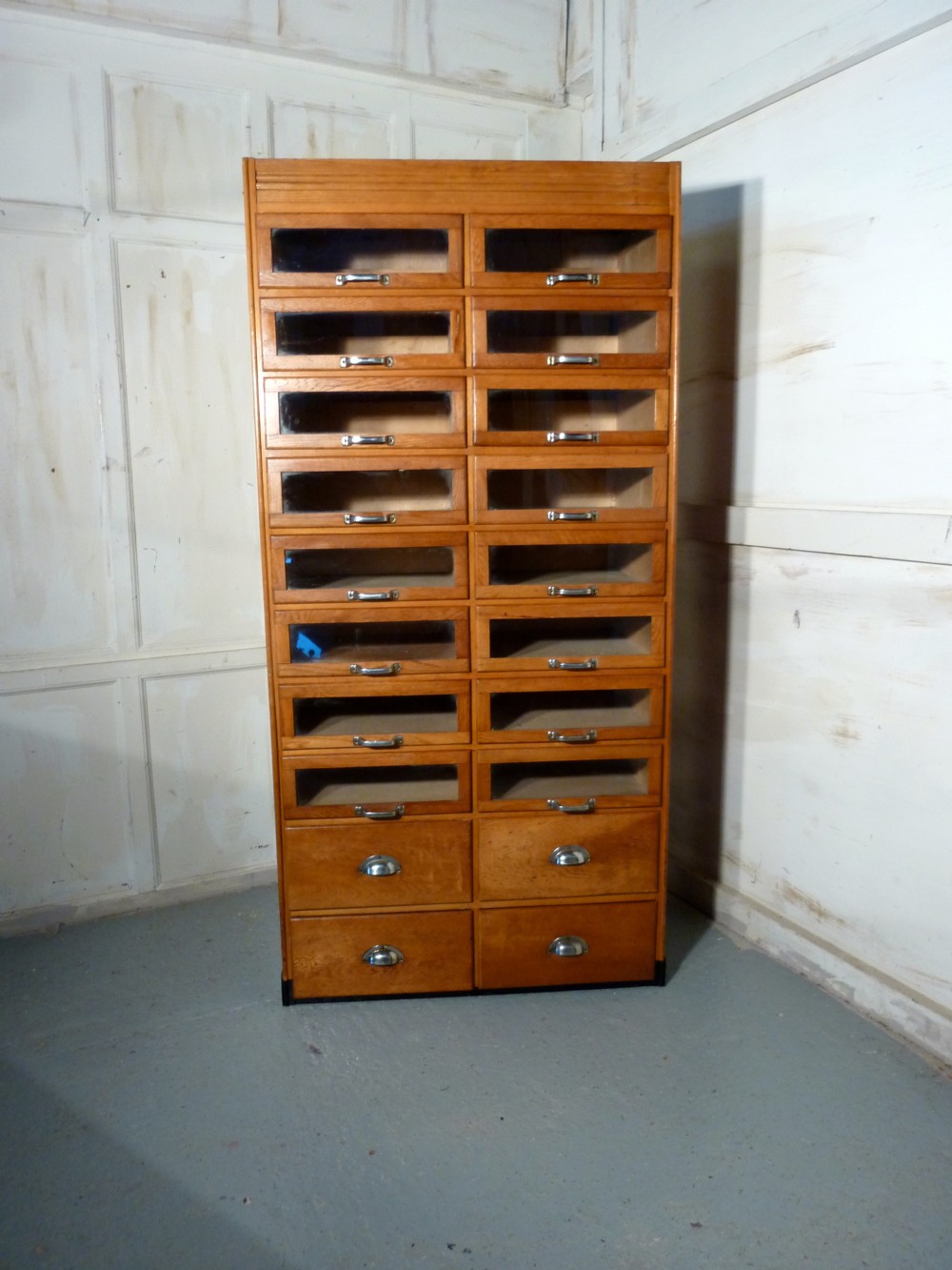 Vintage Art Deco Tall Haberdashery Cabinet,Shop Fitting