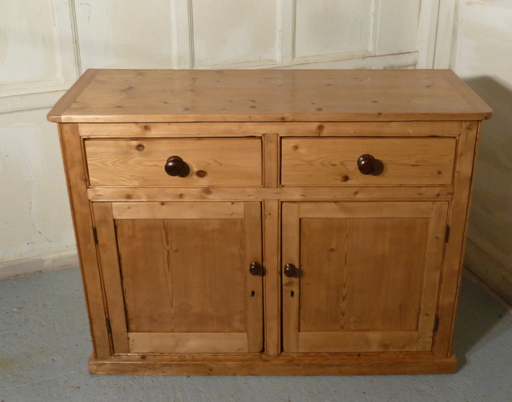 Victorian Stripped Pine Dresser Base, Kitchen Cupboard, Sideboard