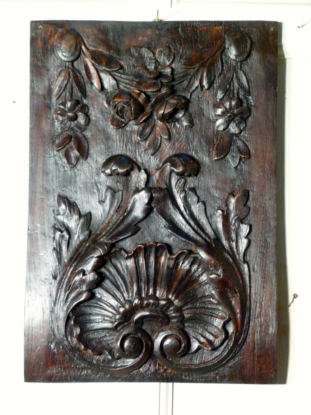 A Superbly Carved 18th Century Oak Panel 