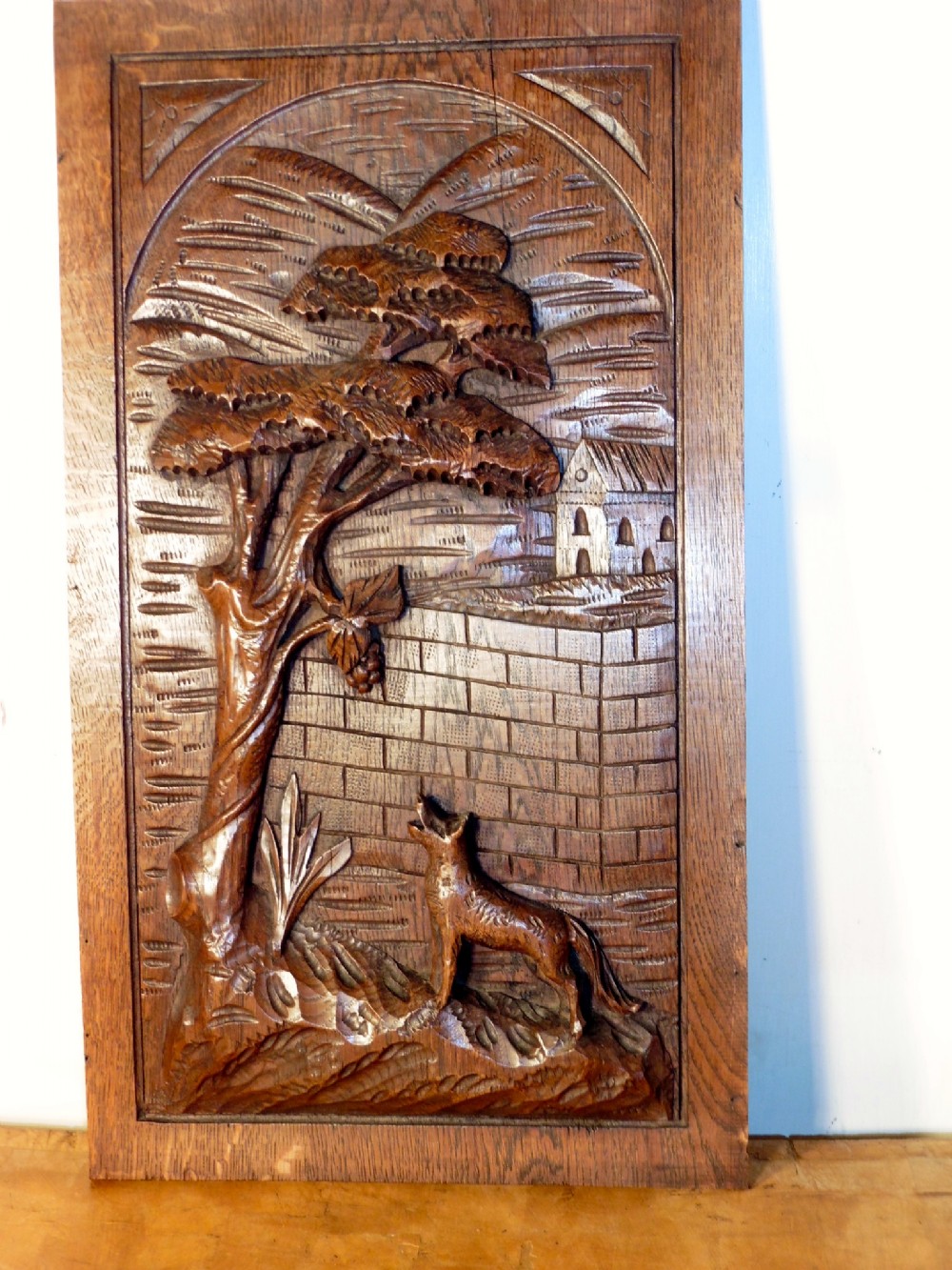 A Superbly Carved 19th Century Oak Panel 