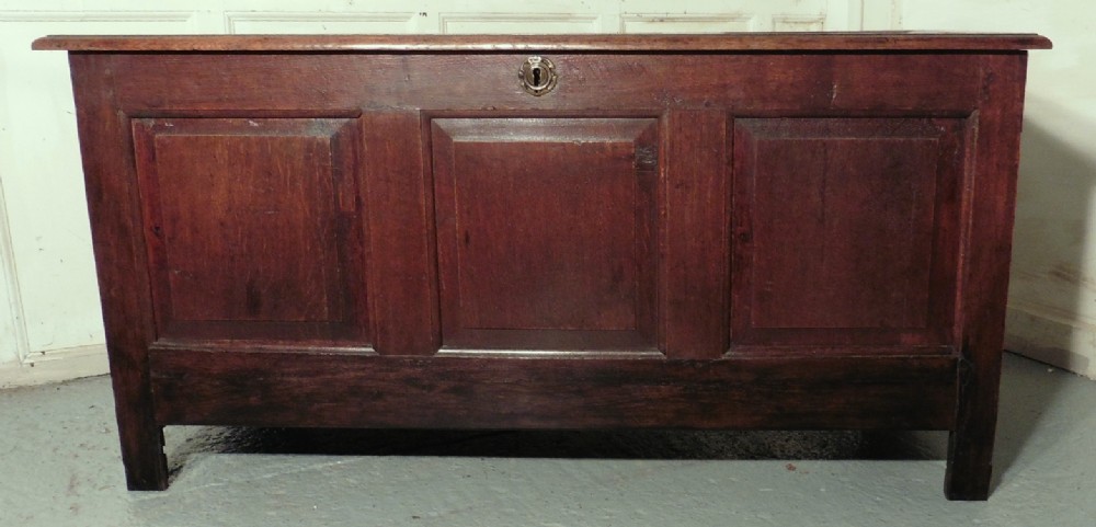 18th Century  Carved Oak Coffer 