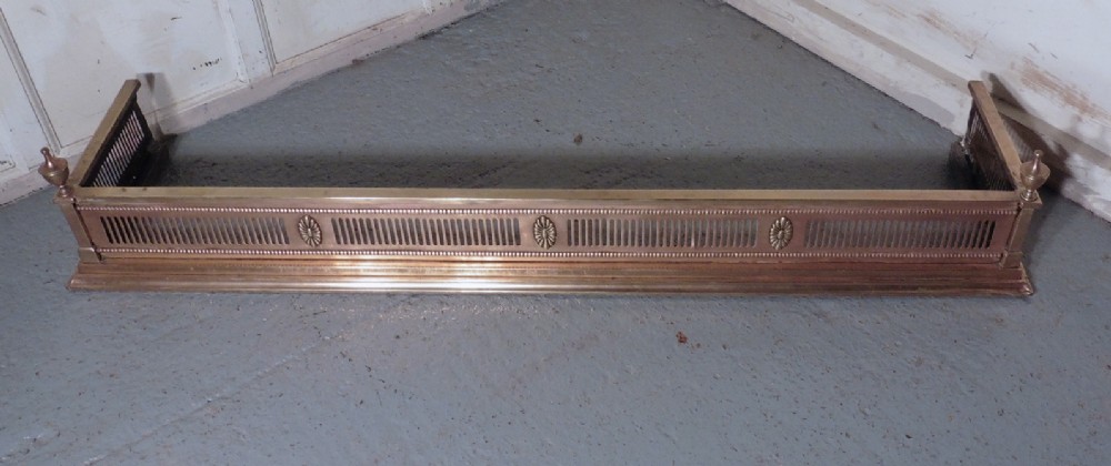 Large Victorian Brass Fender 