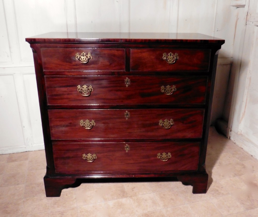 Georgian Flame Mahogany Chest of Drawers