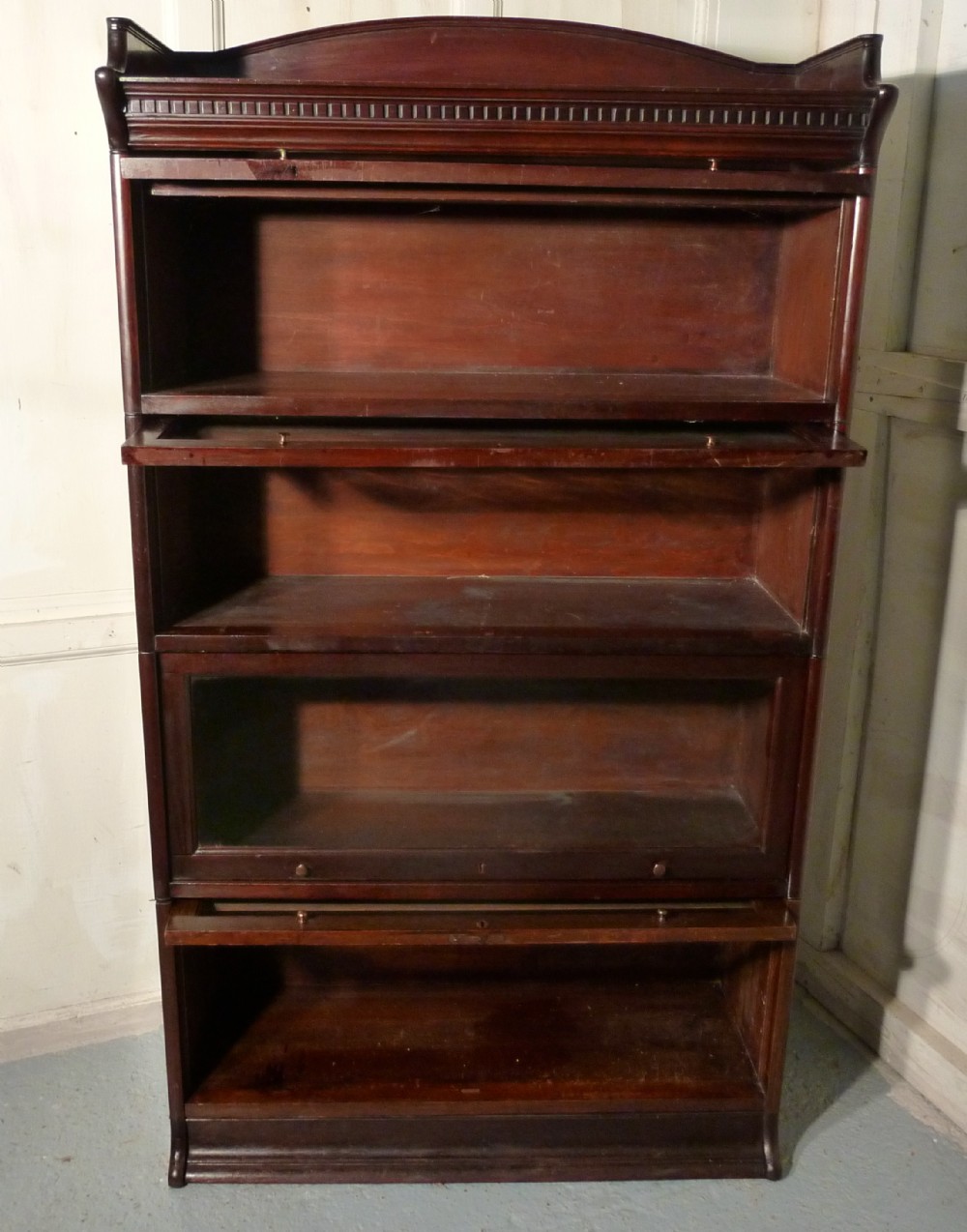 Superb Quality 4 Stack Mahogany Barristers Bookcase or Filing Cabinet