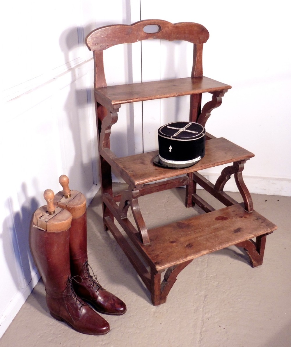 French Rustic Pine Shop Steps