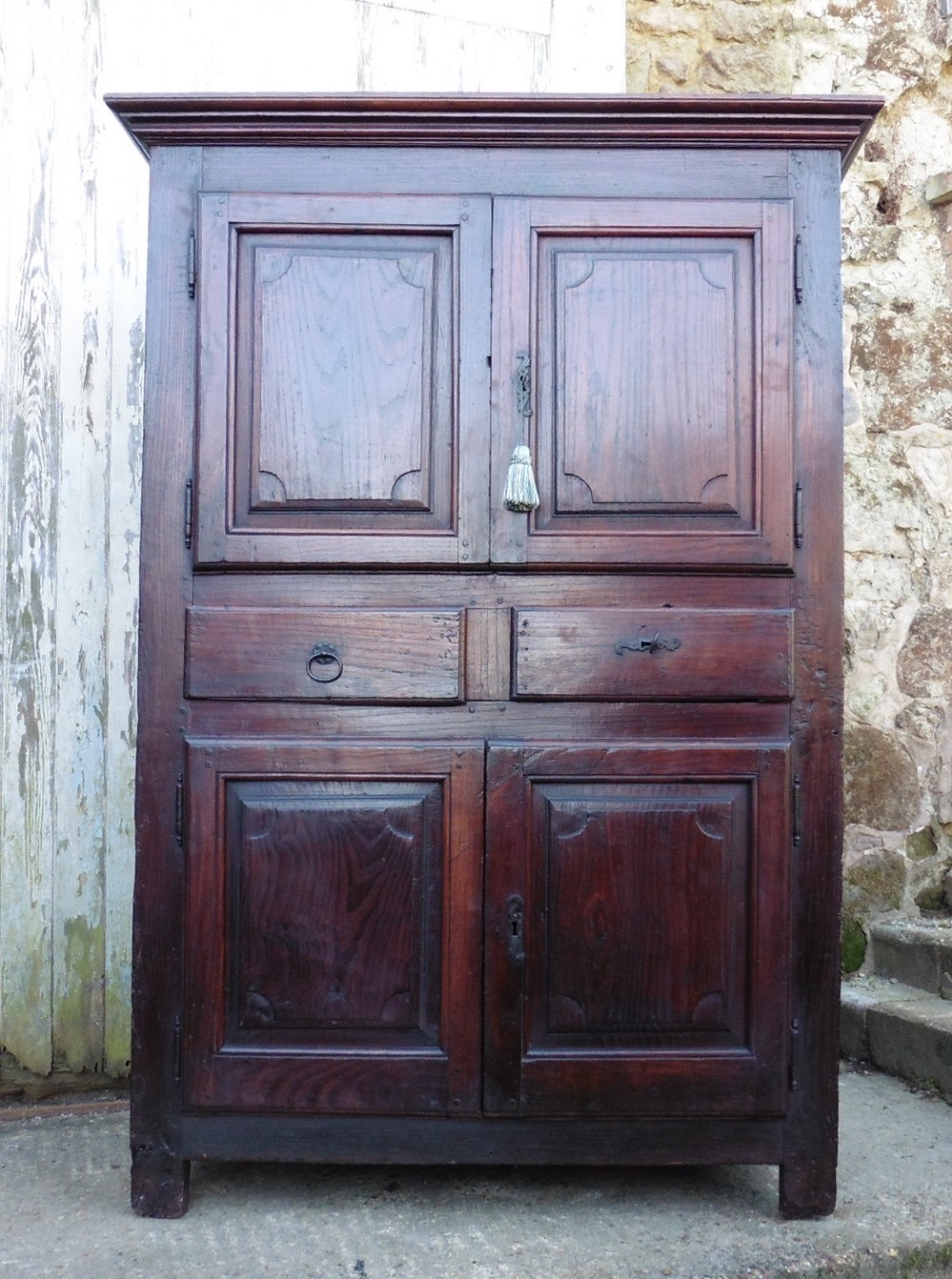 17th Century French Fruitwood Housekeepers Cupboard, Armoire