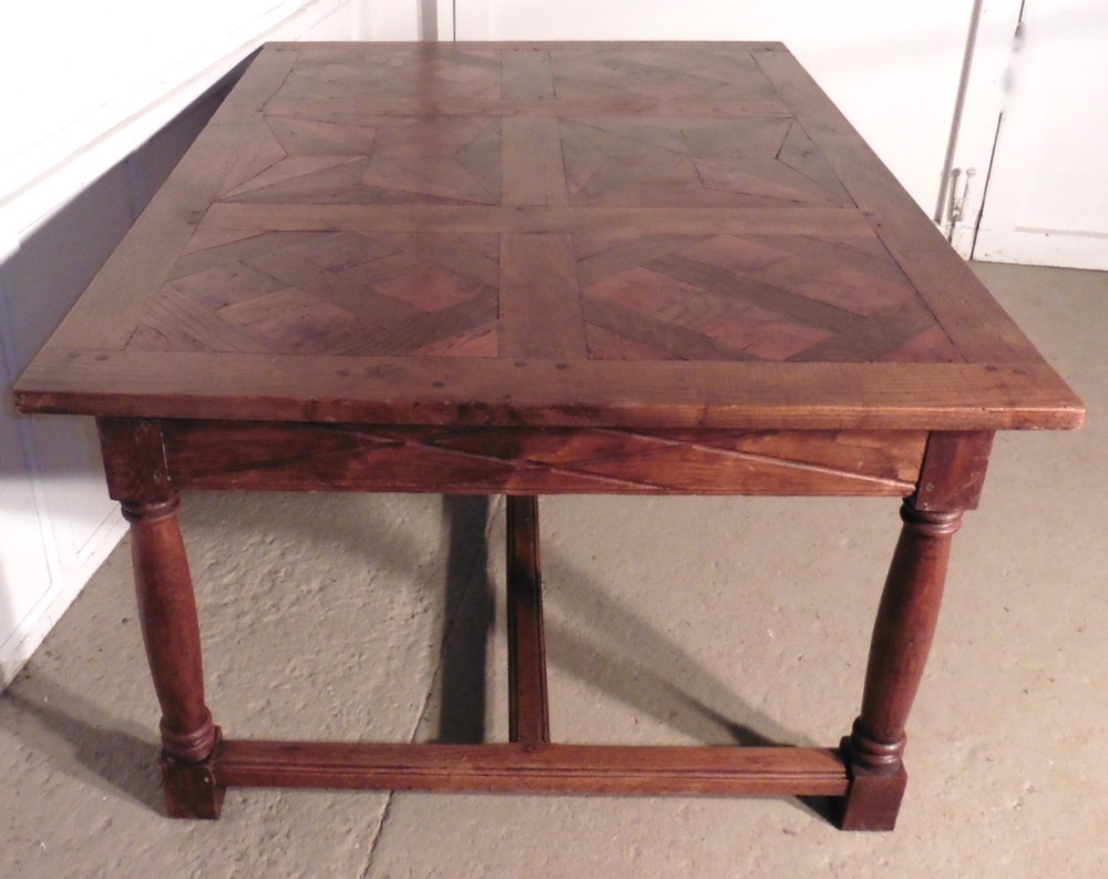 A French Fruitwood Parquetry Table