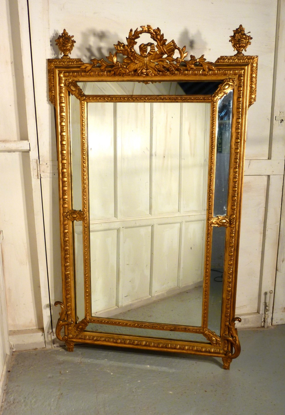 A Very Large Stunning Napoleon III French Cushion Mirror