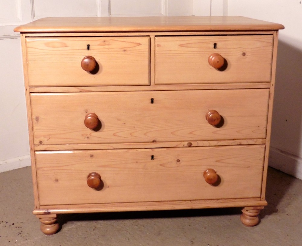 Victorian Stripped Pine Chest of Drawers