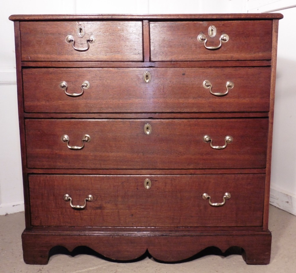 A Georgian Oak Chest of Drawers