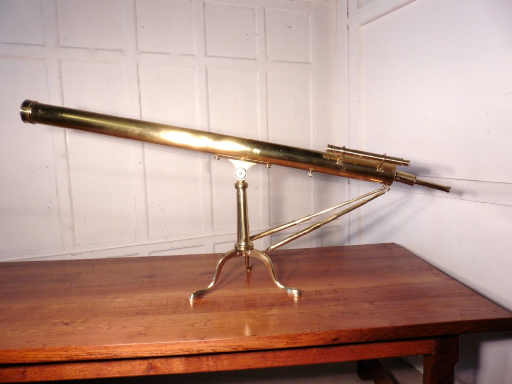 A Large Brass Table Top Telescope by William Harris & Co