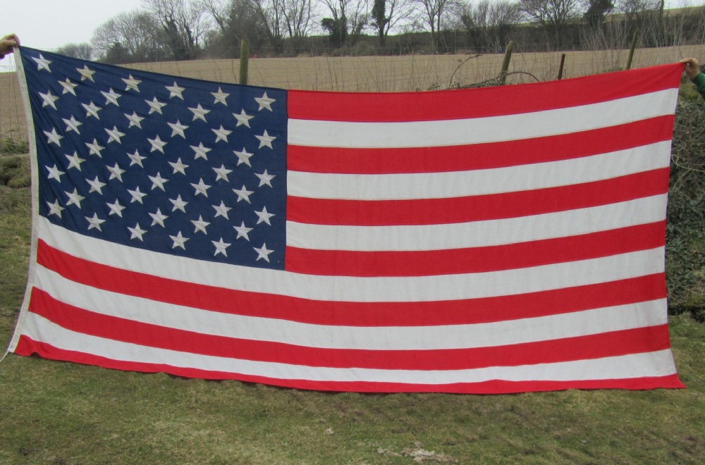 Large 12ft American Vintage Pole Flag