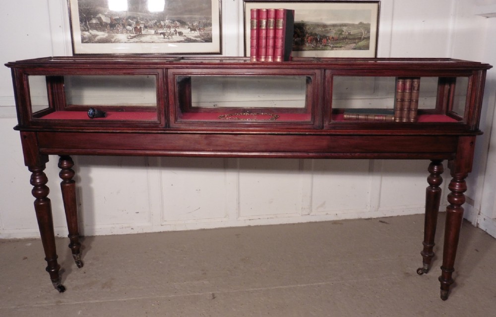 Victorian Mahogany Shop Display Cabinet, Jewellery 