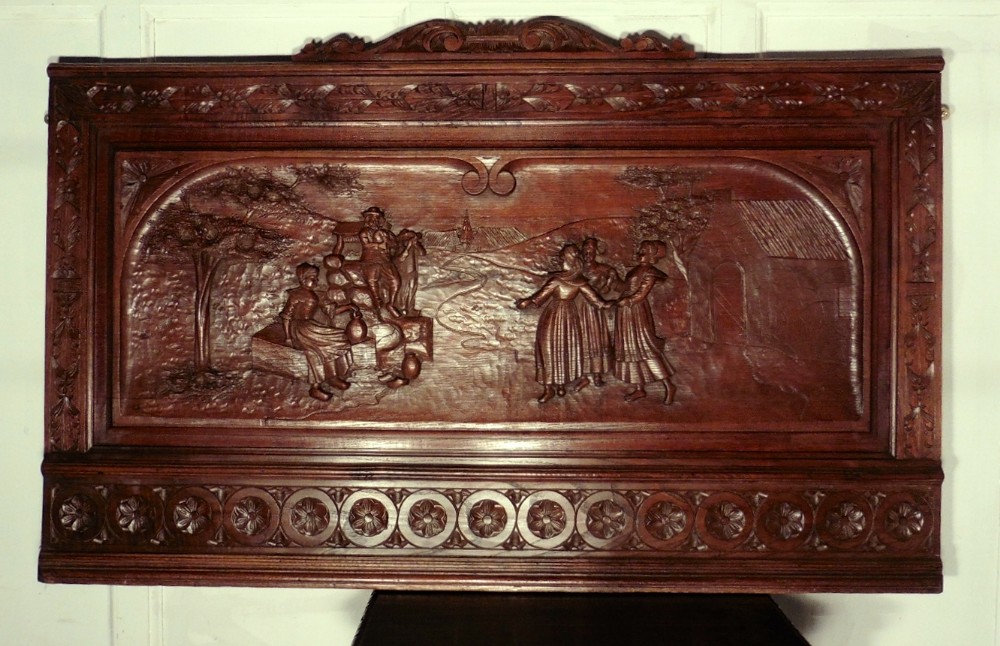 A Superbly Carved French Oak Panel