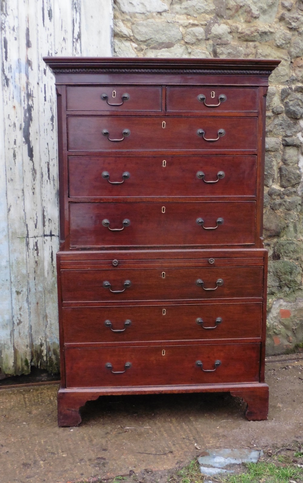 Early Victorian Mahogany Chest on Chest