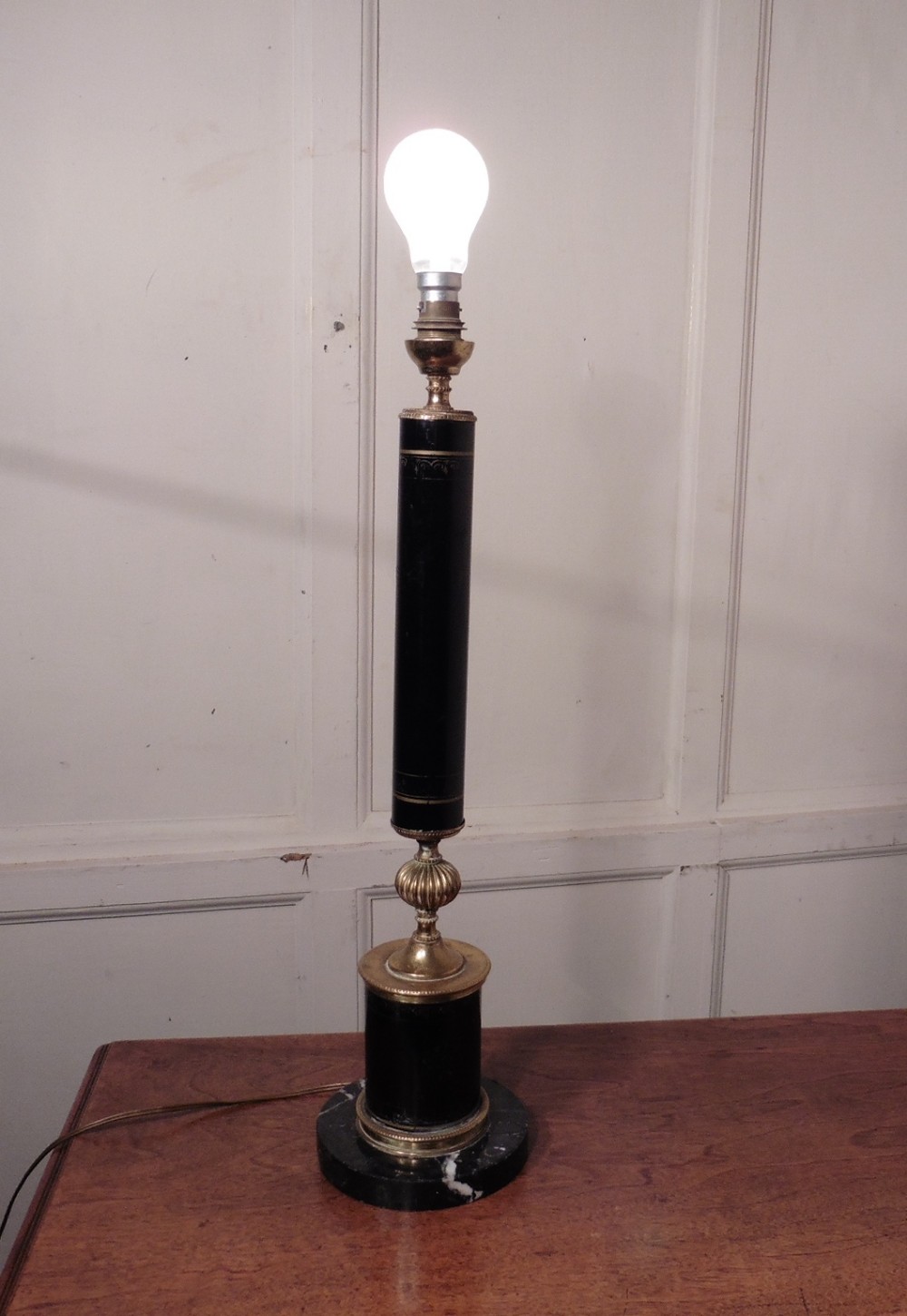 French Ebonised Table Lamp