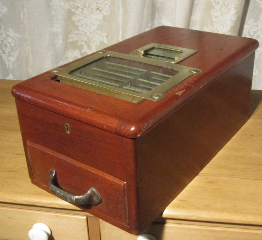 A Victorian Mahogany Shop Till Cash Box