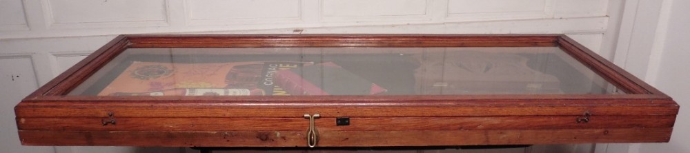 Victorian Golden Oak Counter Top Jewellery Cabinet, Shop Display