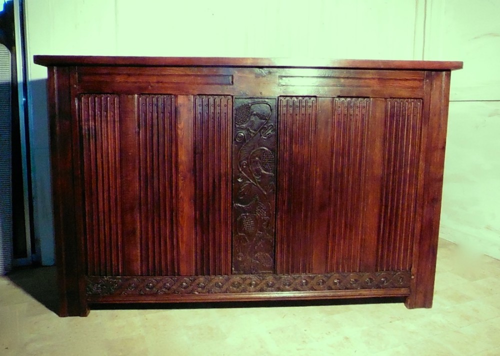 Large French Carved Oak Cupboard