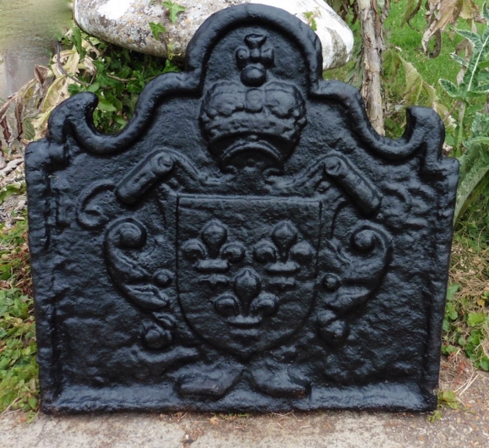 Antique French Cast iron Fire Back