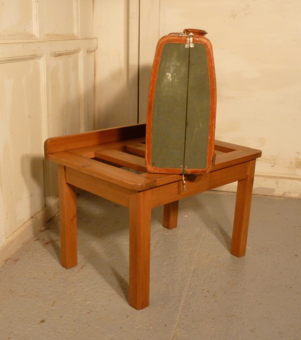 A Sturdy Pine Luggage Rack, Suitcase Stand