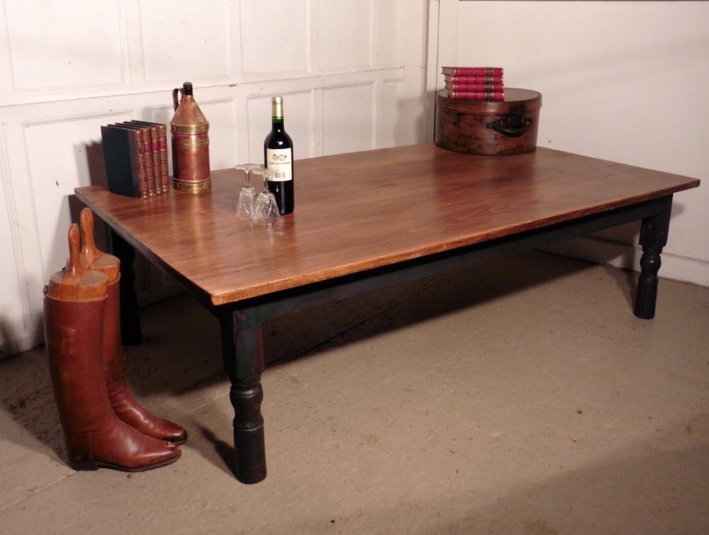 Large French Walnut Coffee Table