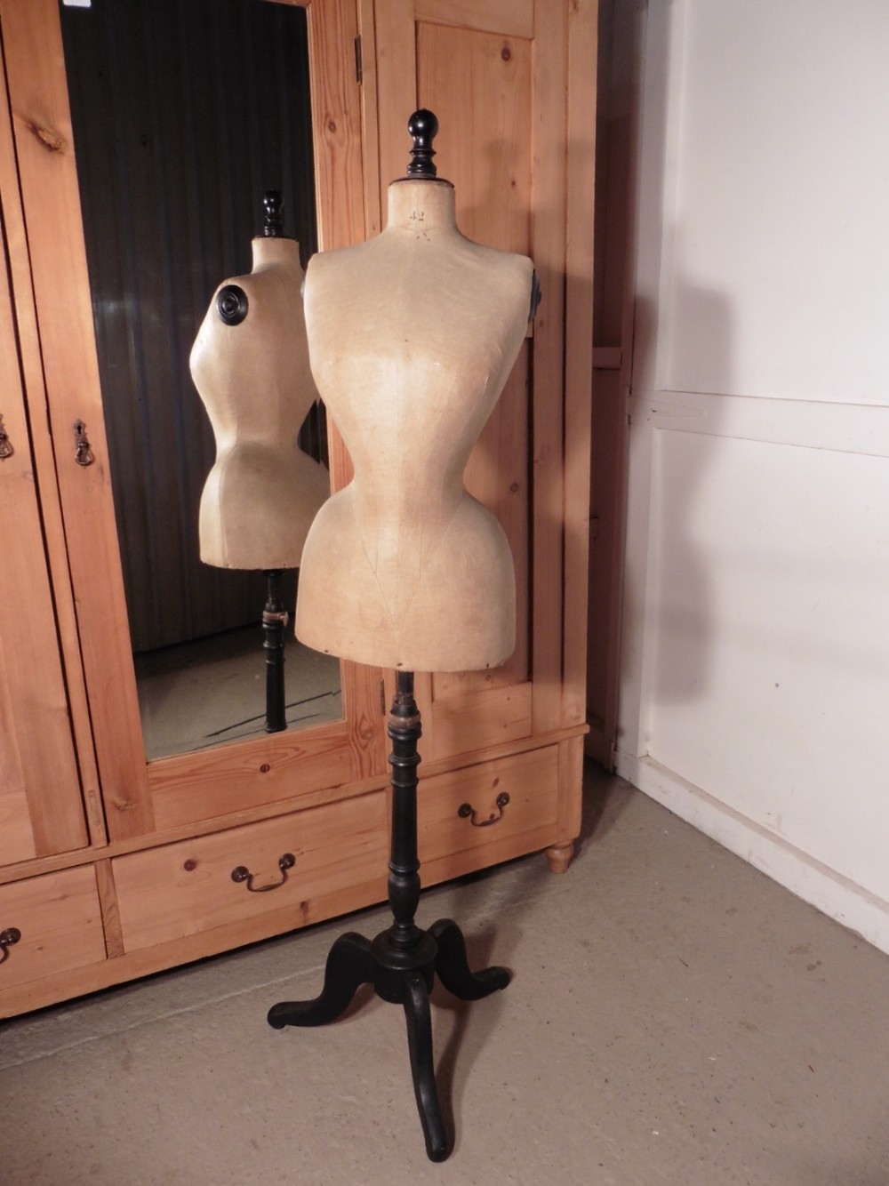 19th Century French Mannequin, Dressmakers Dummy, Wasp Waist