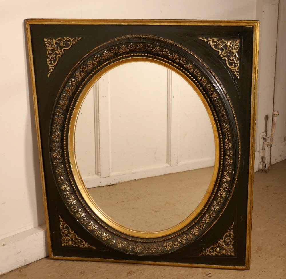 Stunning French Empire Gilt and Lacquer Wall Mirror