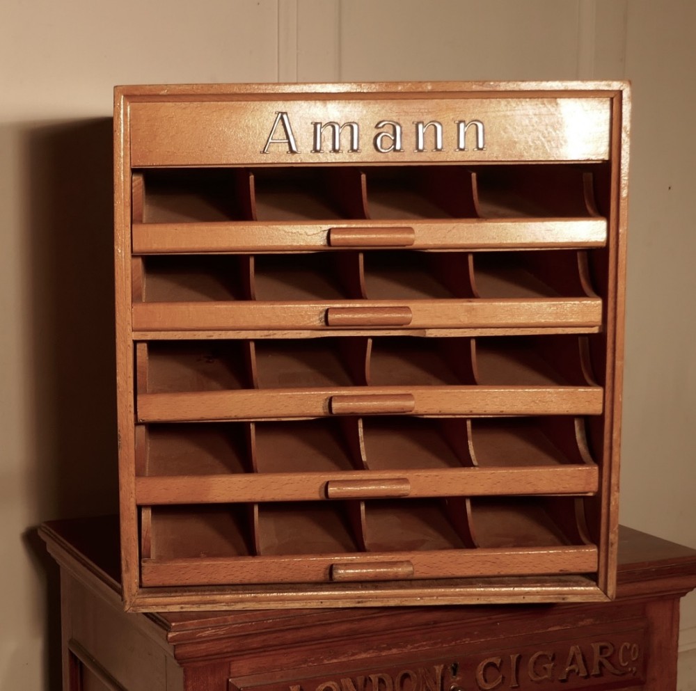 AMANN Haberdashery Advertising Drawers Cabinet