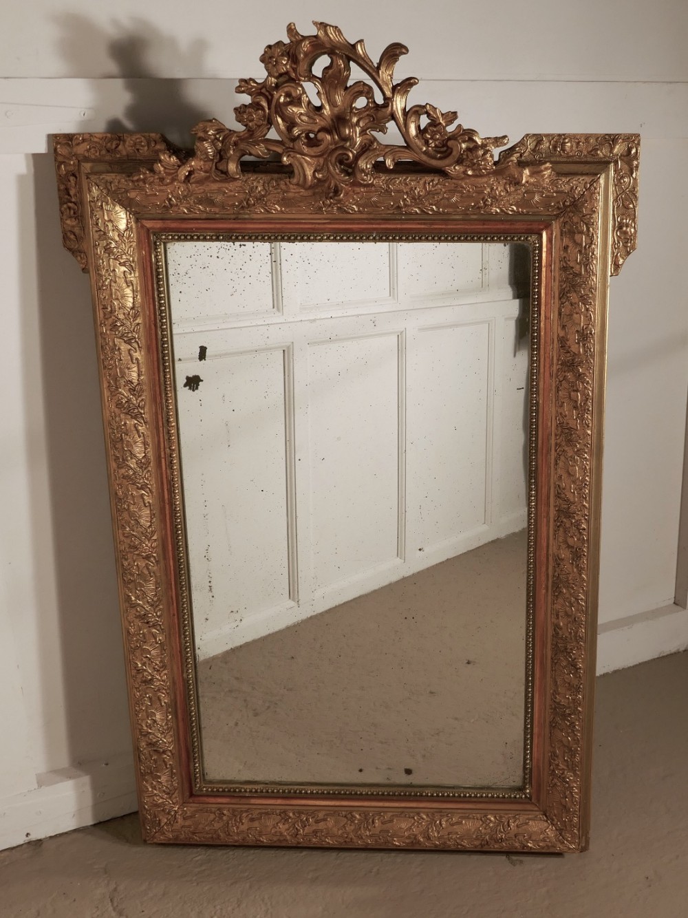 Large French Gilt Wall Mirror