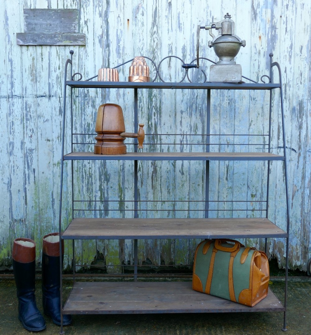 A French Wrought Iron Bakers Shop Stand