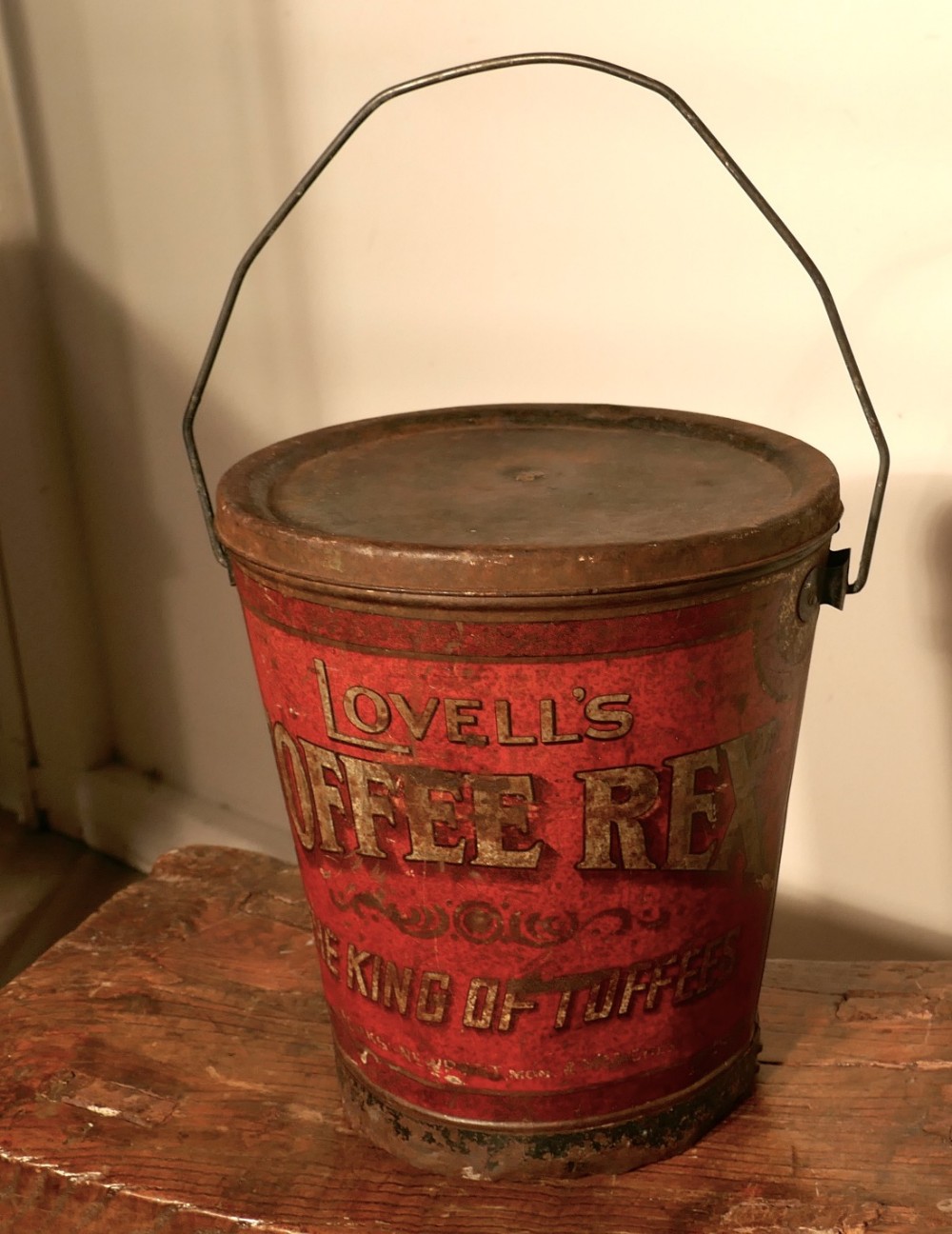 Charming Lovell’s Toffee Tin, Bucket, 