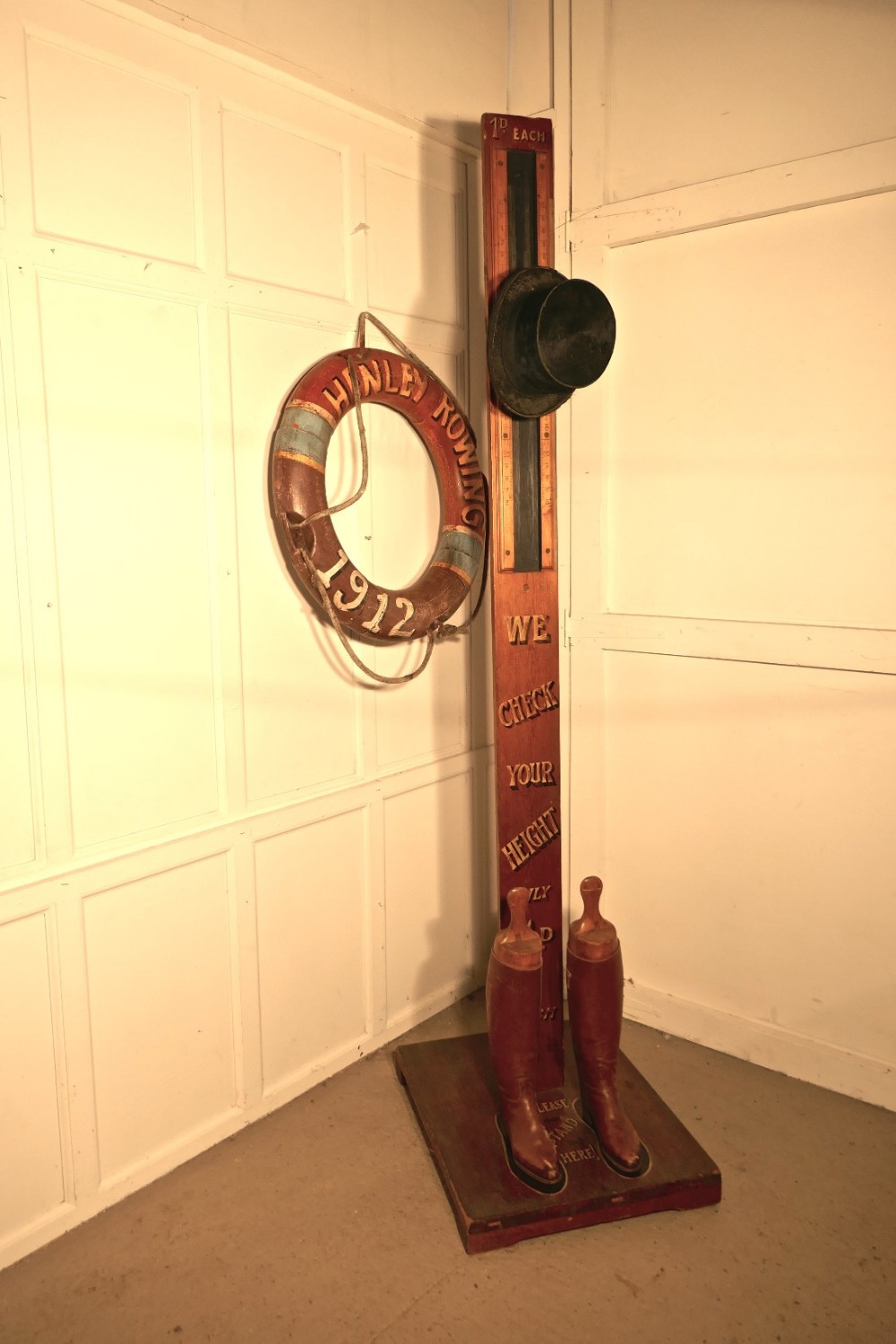 Medical Height Measure Stand, Pitch Pine Measuring Stick