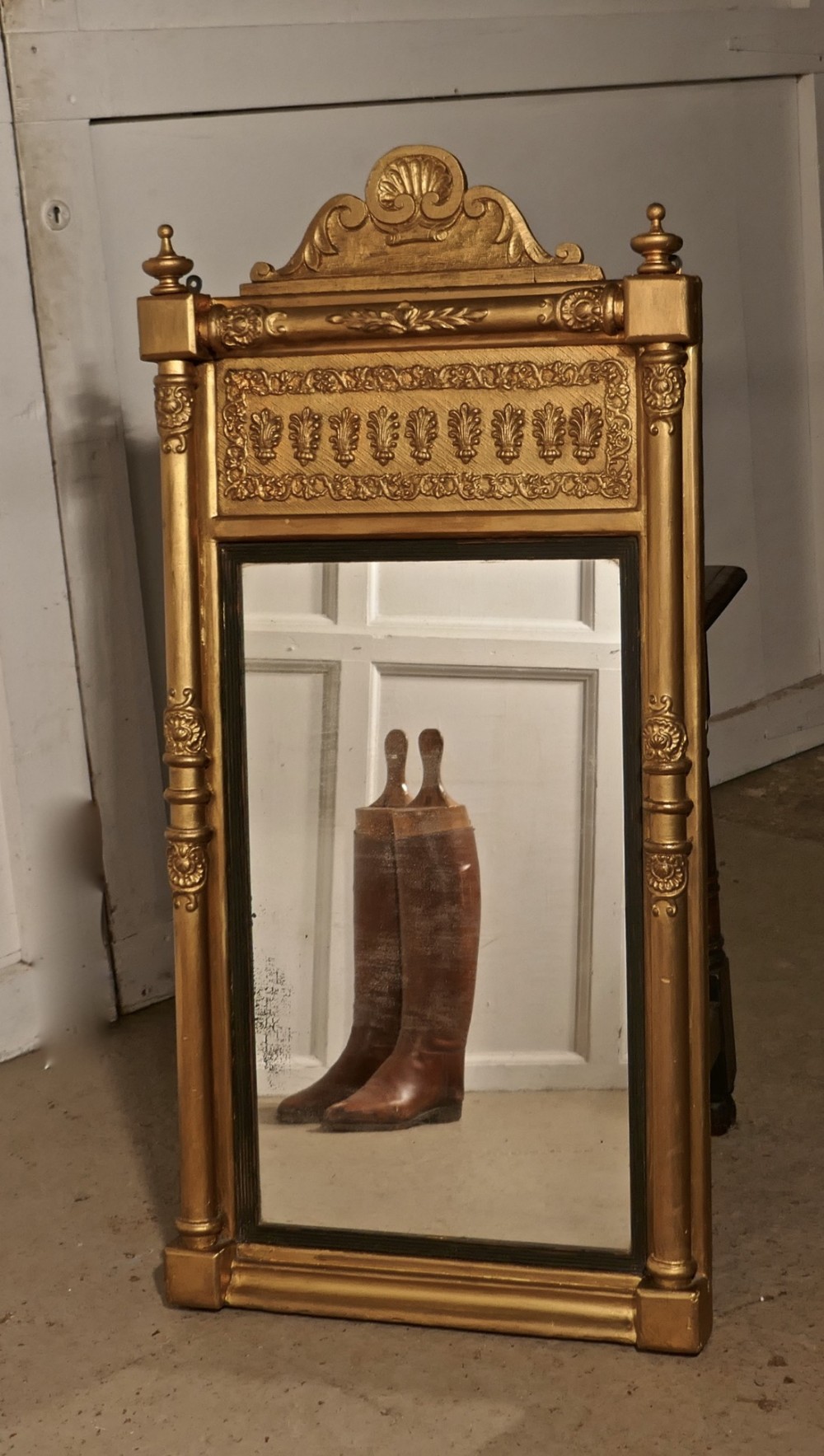 Napoleon III French Carved Gilt Wall Mirror
