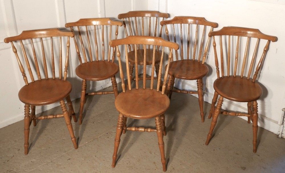 Set of 6 Beech & Ash Country Kitchen Dining Chairs