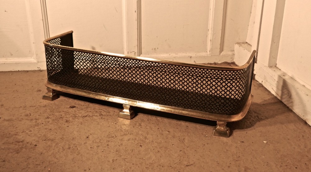Victorian Brass and Iron Fender or Nursery Guard