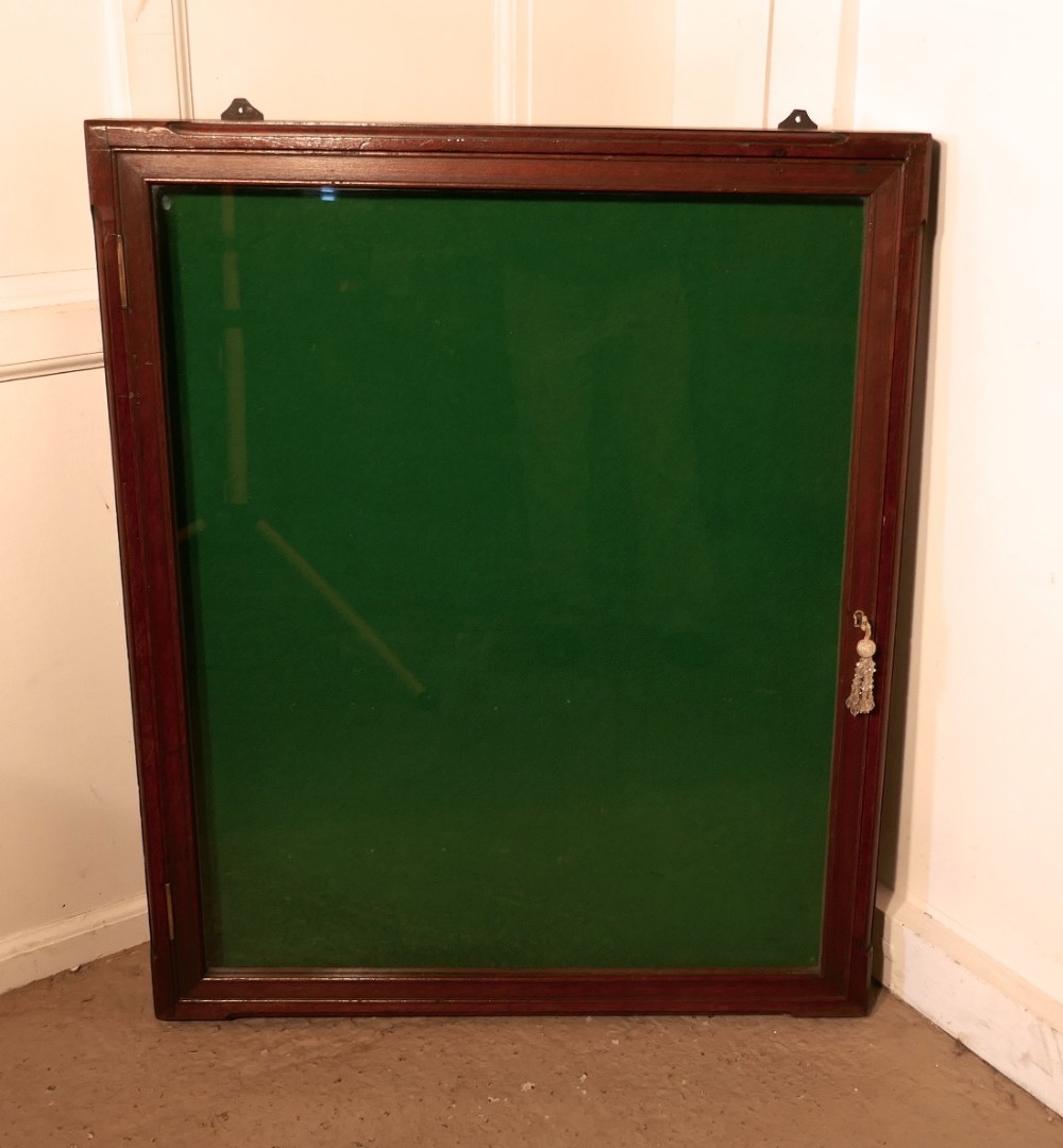 Victorian Mahogany Notice Board or Counter Top Jewellery Cabinet