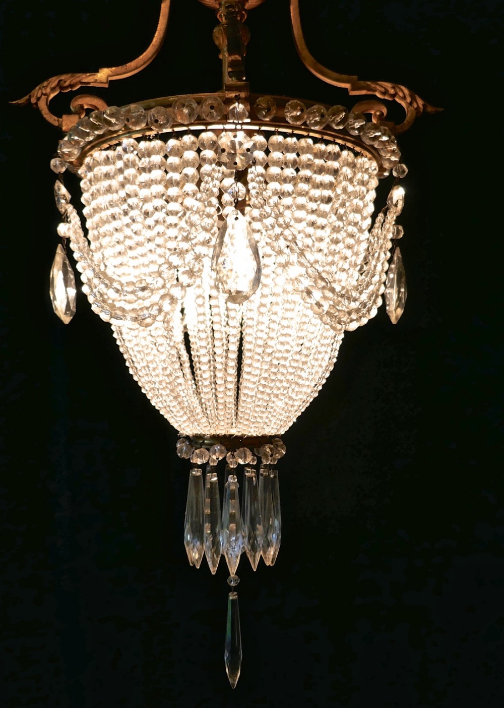 Beautiful French Empire Style Basket Chandelier