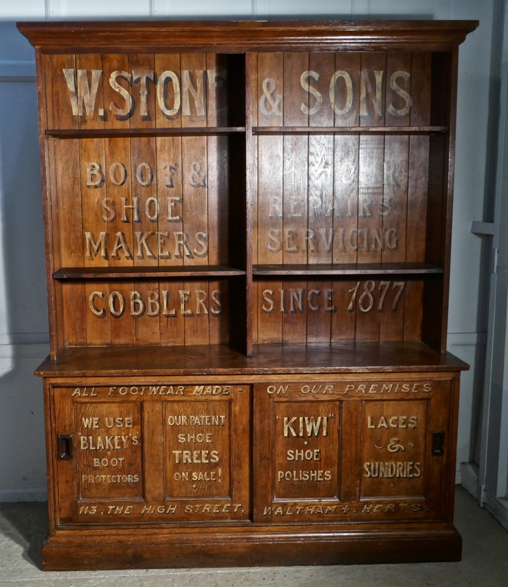 19th Century Oak Dresser Painted for Shoe Shop Display,