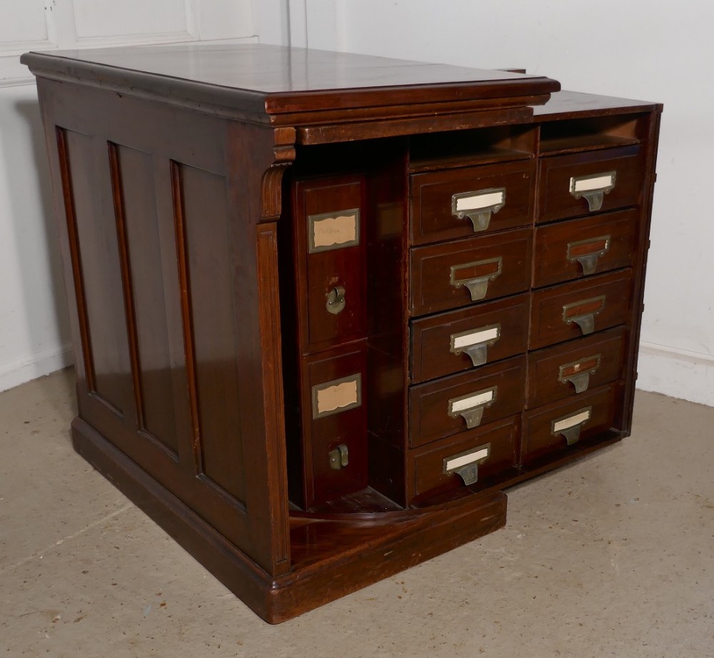 Superb Metamorphic Mahogany Pedestal Filing Cabinet by Shanon