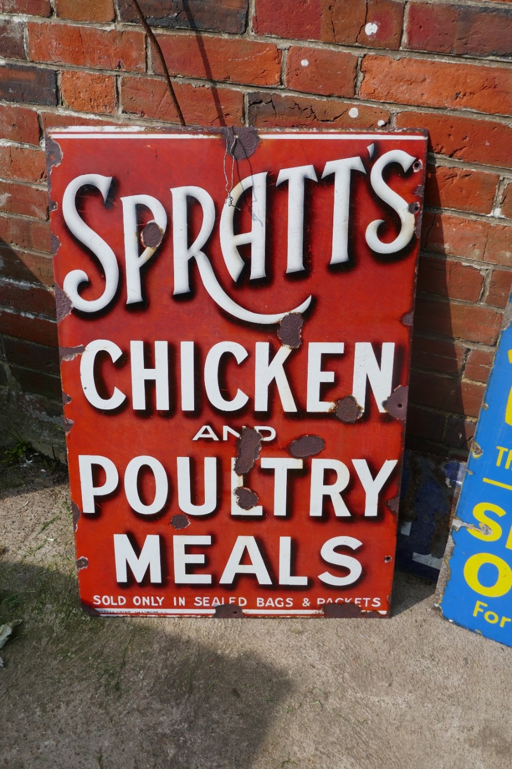 Original Spratt’s Enamel Sign  