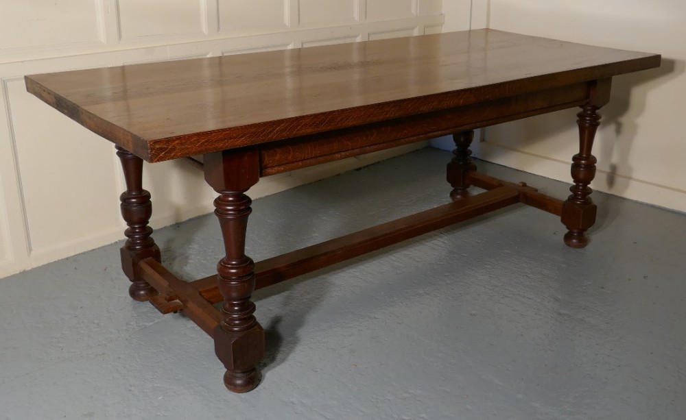 Large French Country Oak Dining Table