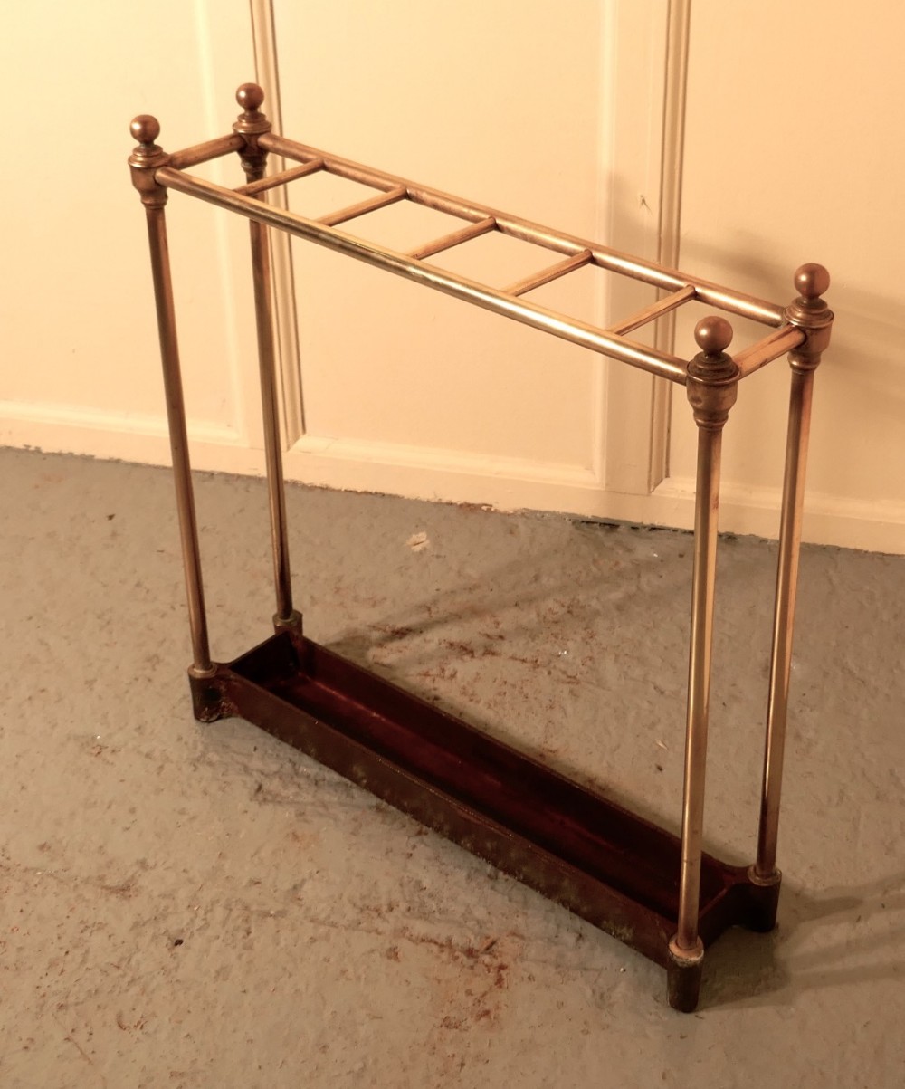 French 19th Century Brass and Iron Stick Stand or Umbrella Stand