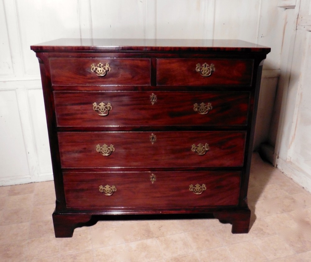 Georgian Flame Mahogany Chest of Drawers