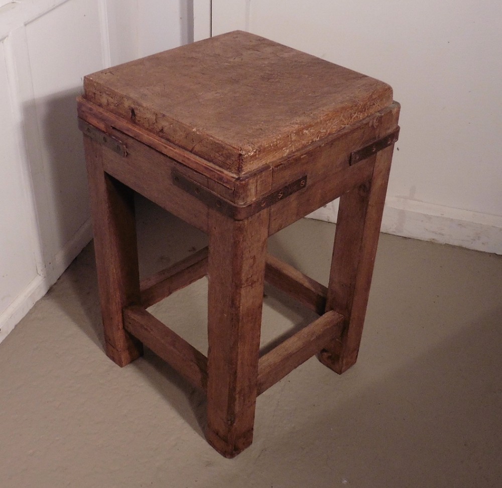 Oak Butchers Chopping Block Table