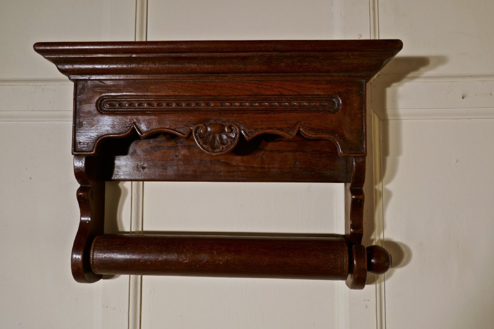 19th Century Bretton Carved Oak Towel Rail View IV