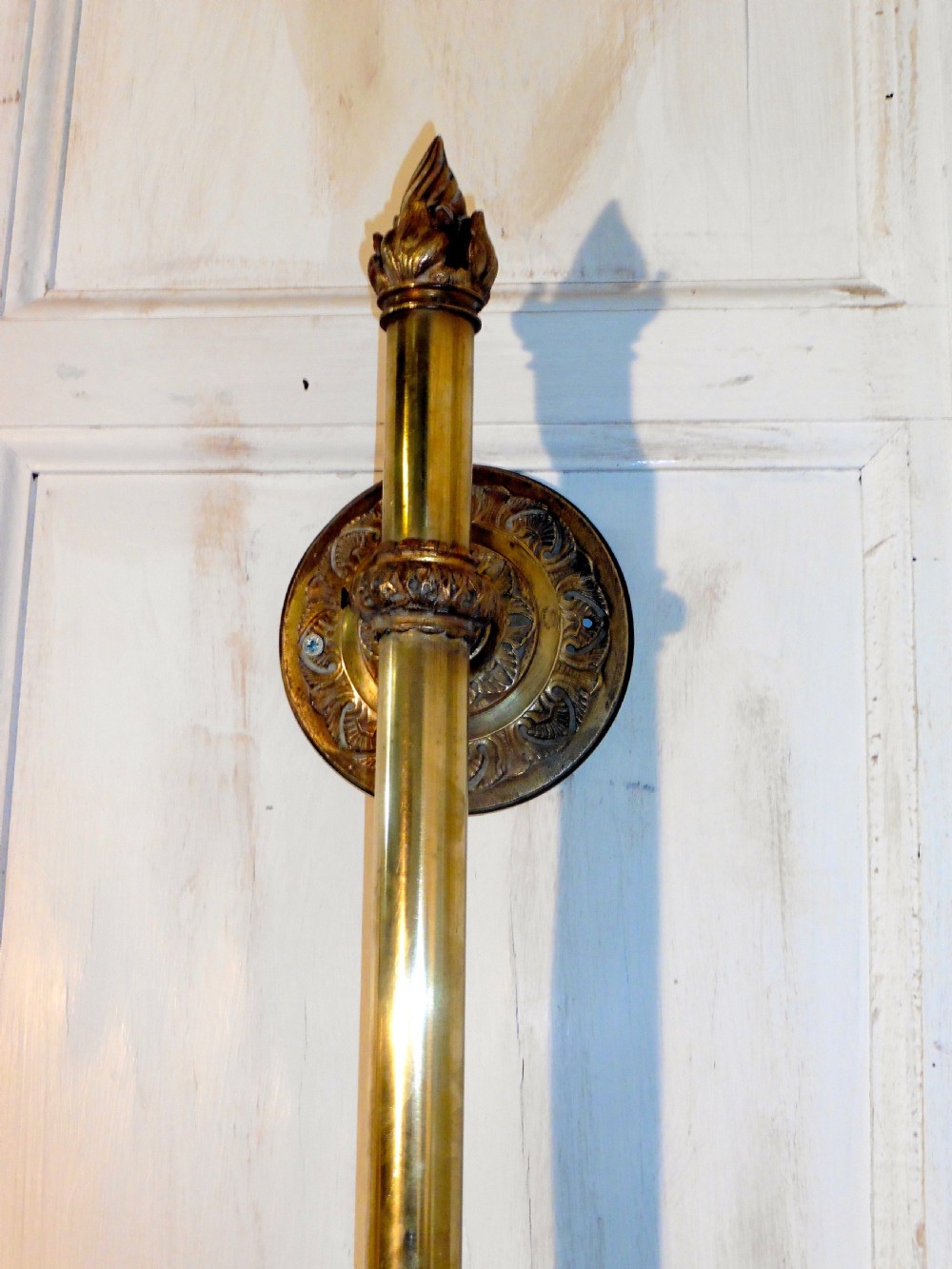 A Set of 4 French Very Large Brass Triple Wall Lights  View IV