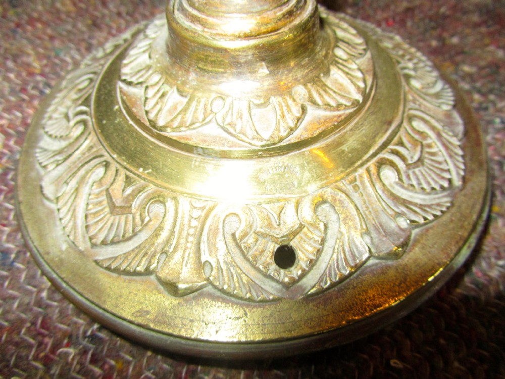 A Set of 4 French Very Large Brass Triple Wall Lights  View VII