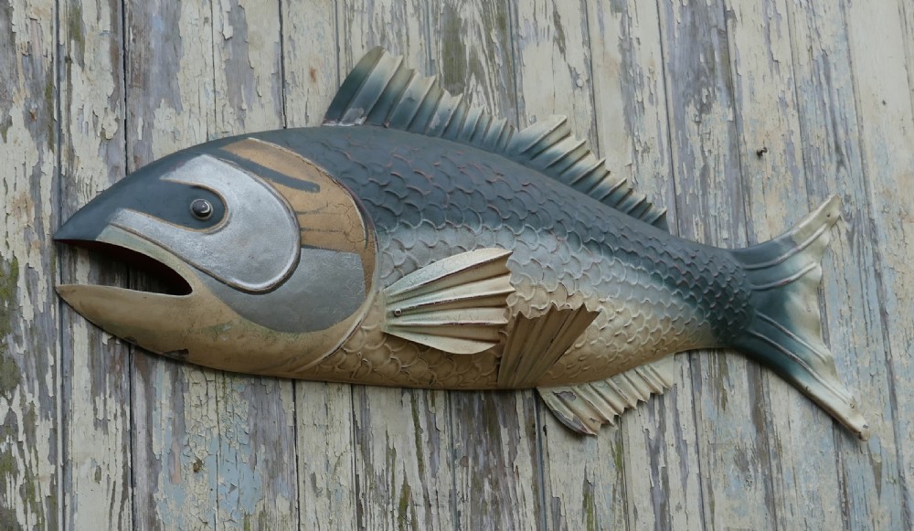Unusual French Sturgeon, Caviar Trade Shop Sign 