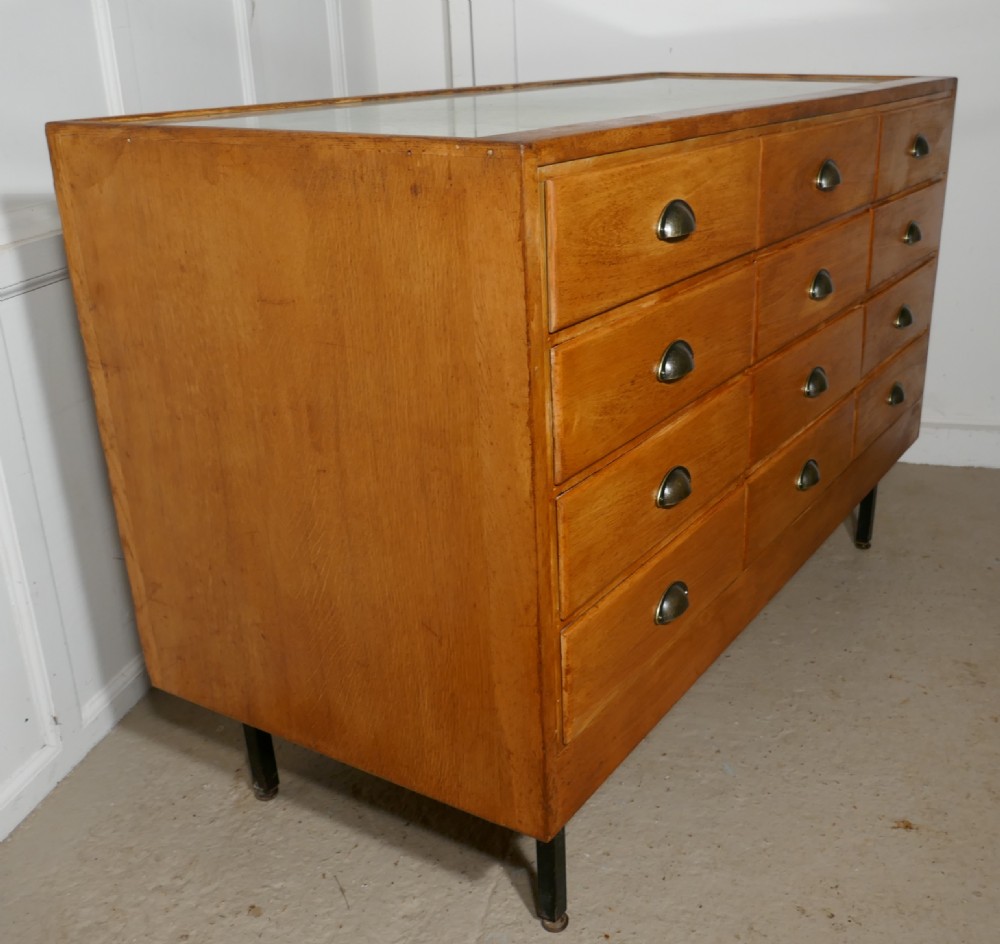 Vintage Art Deco Haberdashery Shop Counter with Drawers View IV